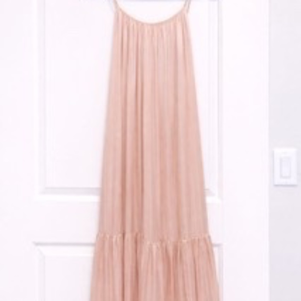 Tova Satin Maxi Backless Dress (Champagne Color)